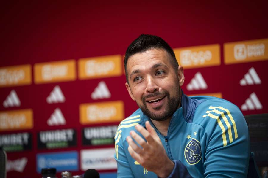 Ajax manager Francesco Farioli during Friday's press conference