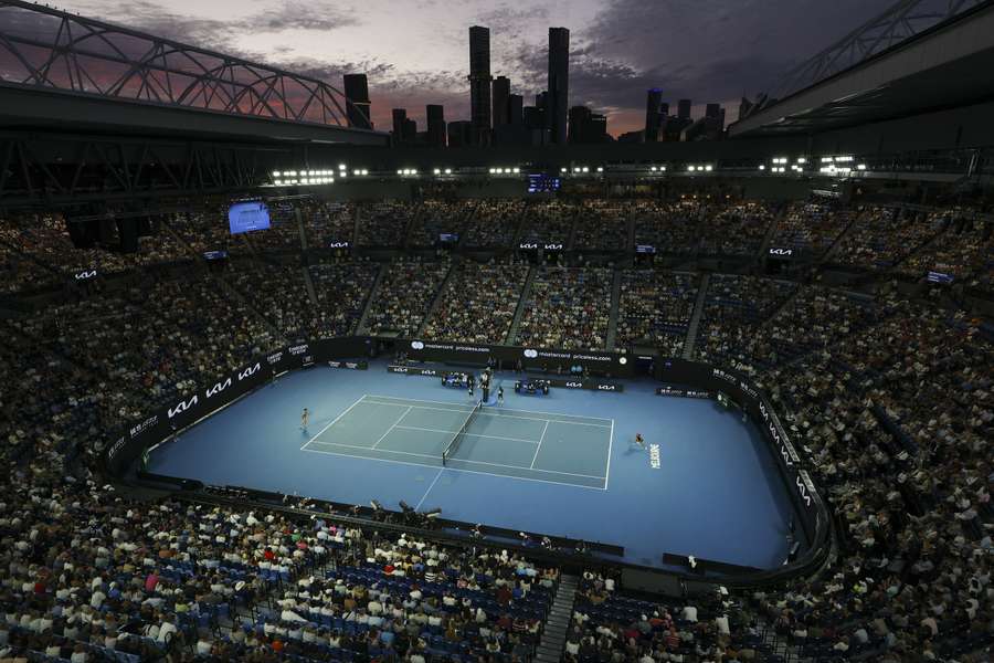 Een foto van een wedstrijd op de Australian Open
