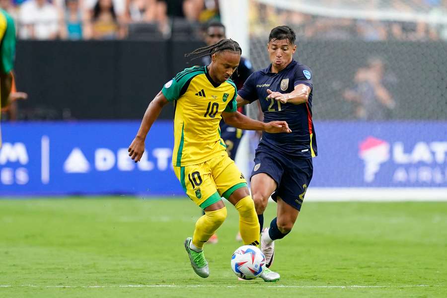 Bobby De Cordova-Reid in action for Jamaica during the Copa America