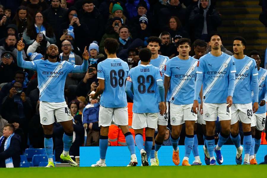 City celebrates Semenyo's goal