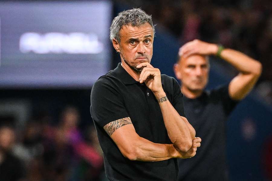 Luis Enrique ce vendredi au Parc des Princes.