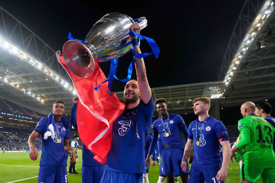 Hakim Ziyech, câștigător al Ligii Campionilor cu Chelsea în 2021