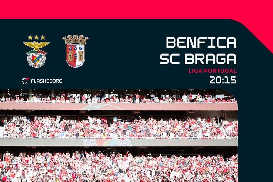 Benfica recebe SC Braga no Estádio da Luz