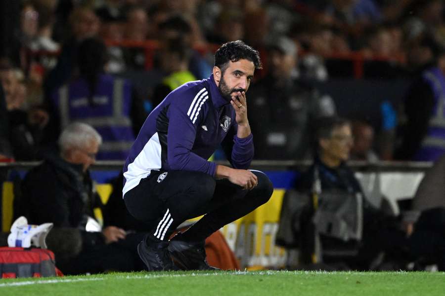 Amorim looks on in disbelief 