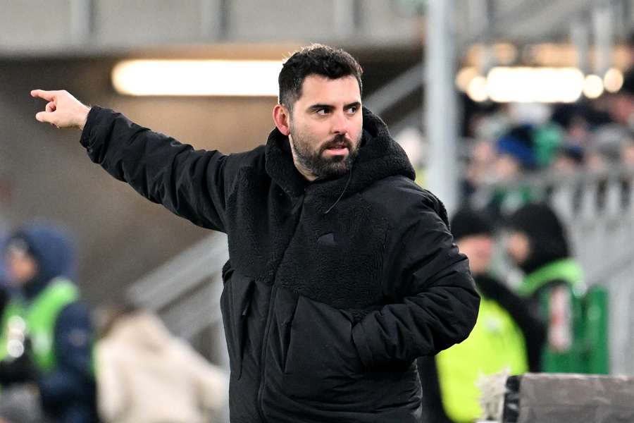 Gonçalo Feio durante o jogo contra o Radomiak Radom