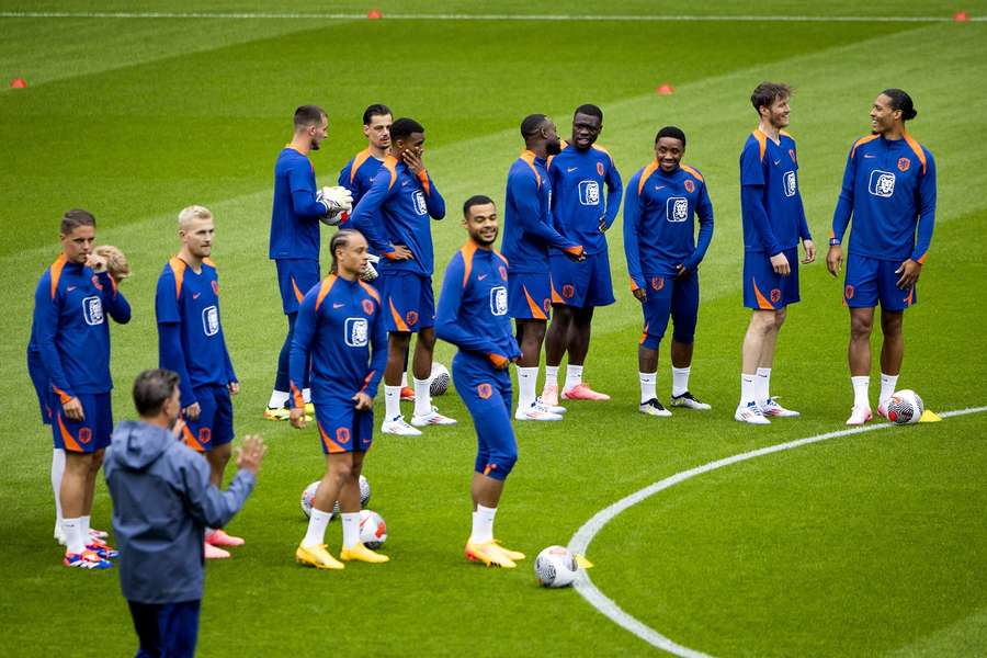 De training van Oranje op maandag