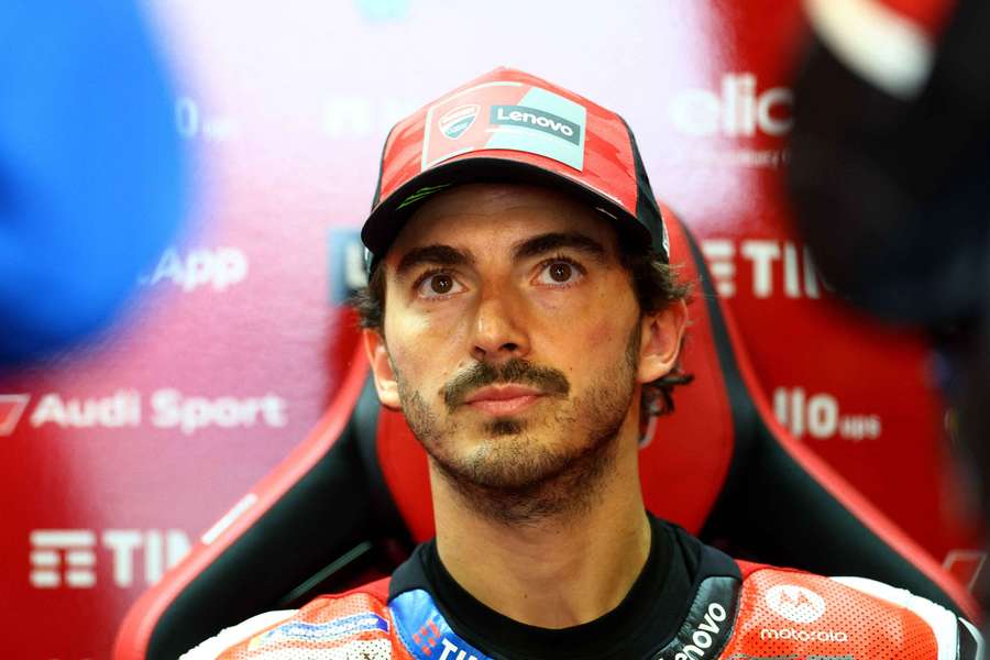 Francesco Bagnaia in the Ducati garage Francesco Bagnaia in the Ducati garage