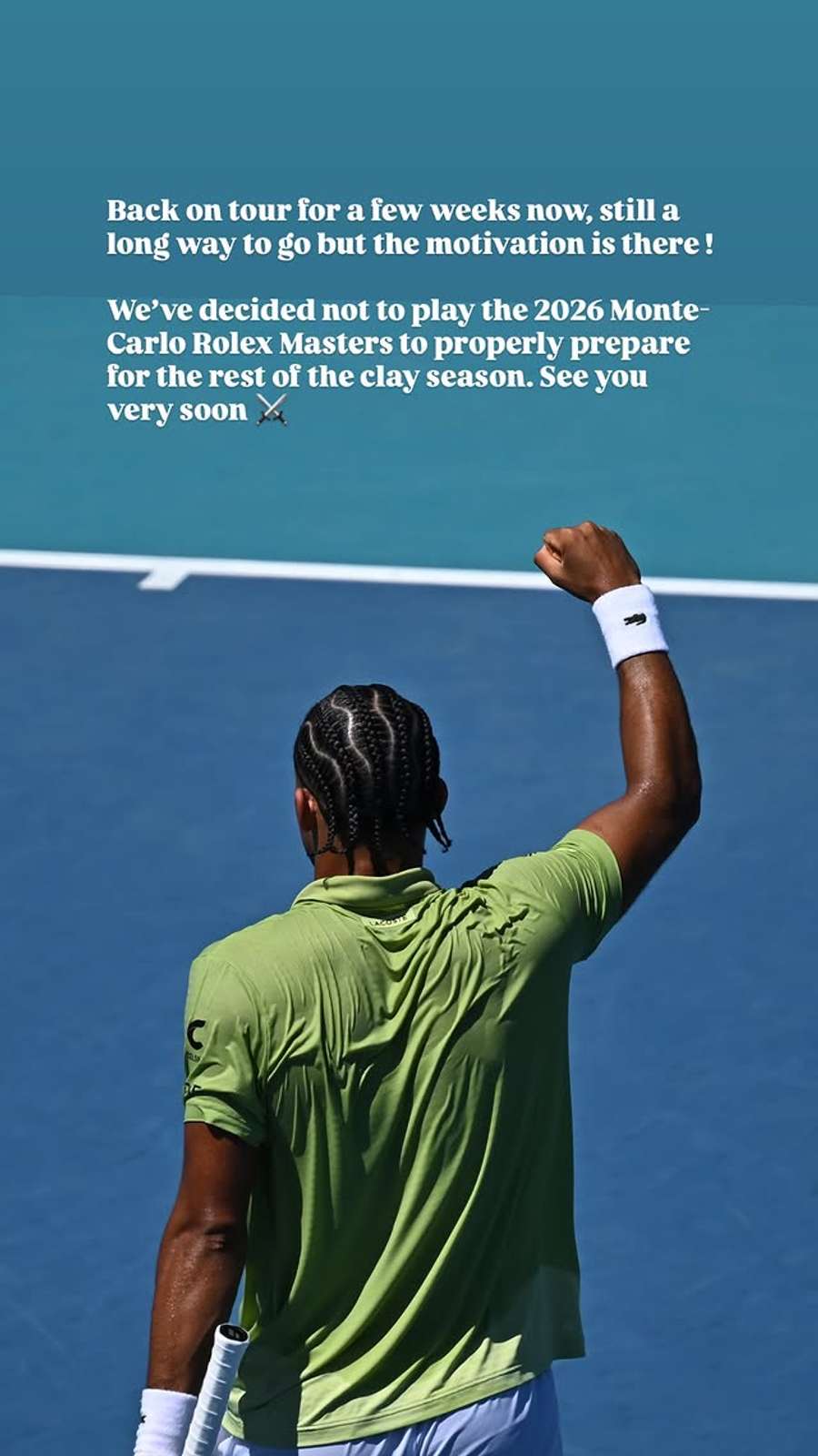 Arthur Fils au repos.