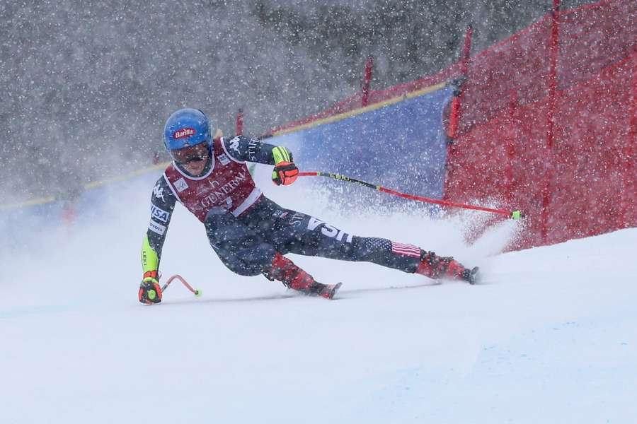 Shiffrin on the slopes in Kvitfjell, Norway