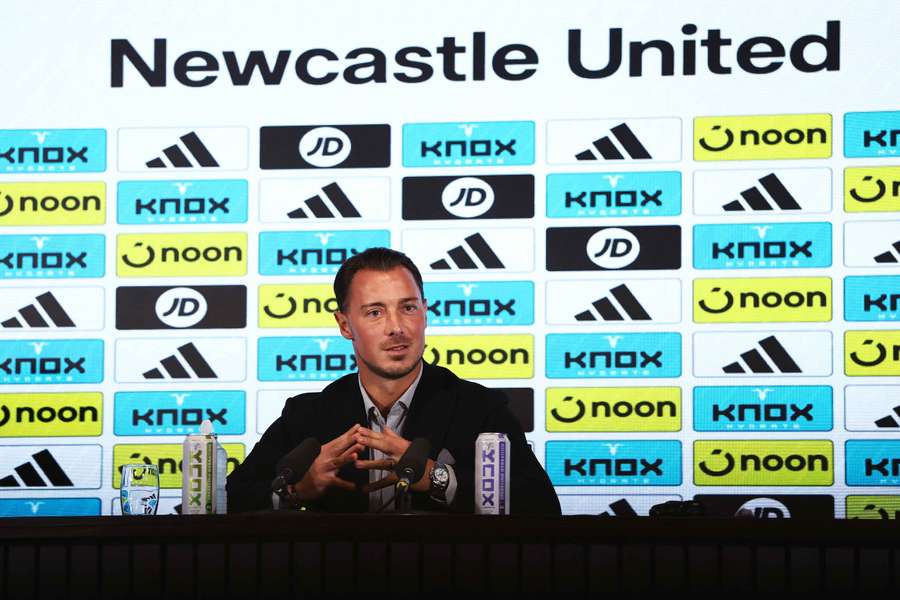 Matthias Jaissle speaks to the media