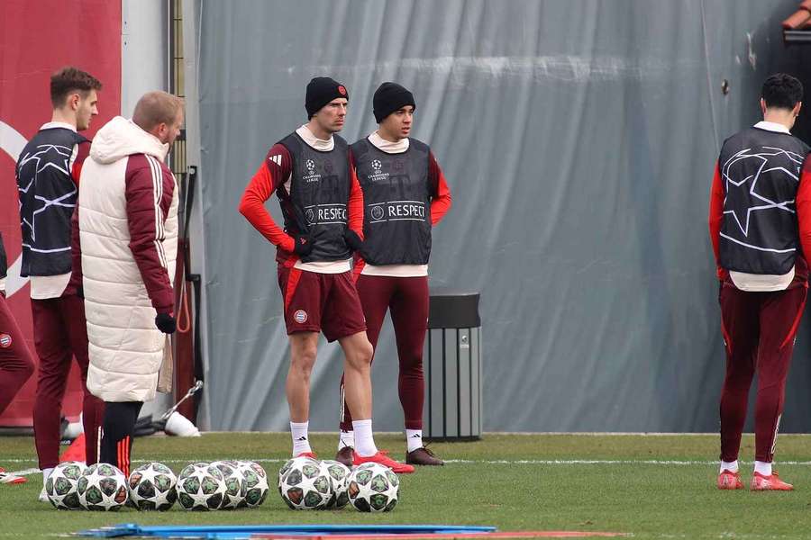 Der FC Bayern München beim Abschlusstraining.