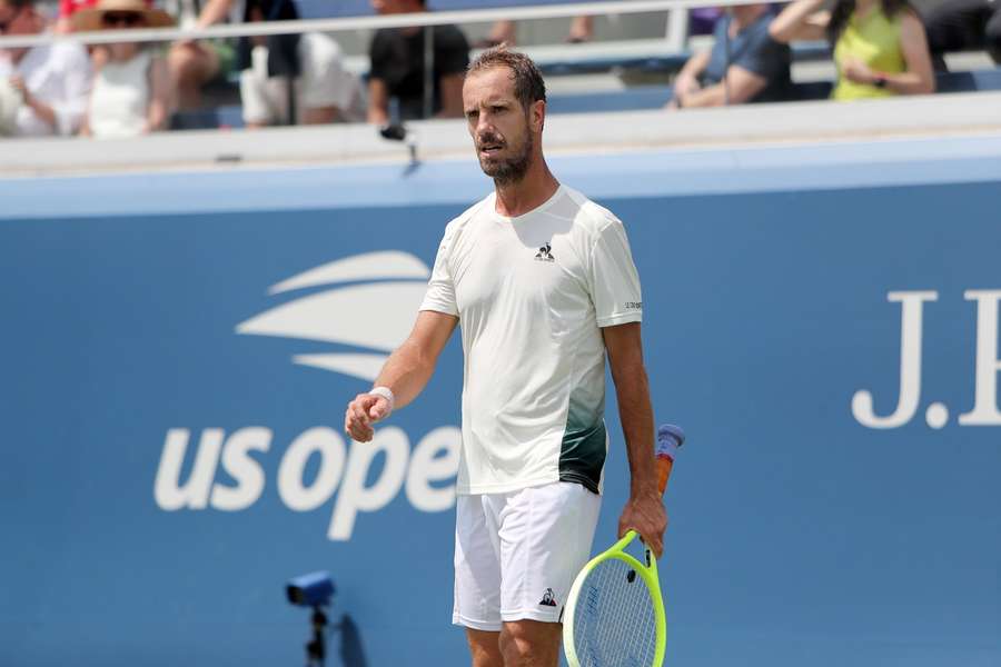 Gasquet in actie op de US Open