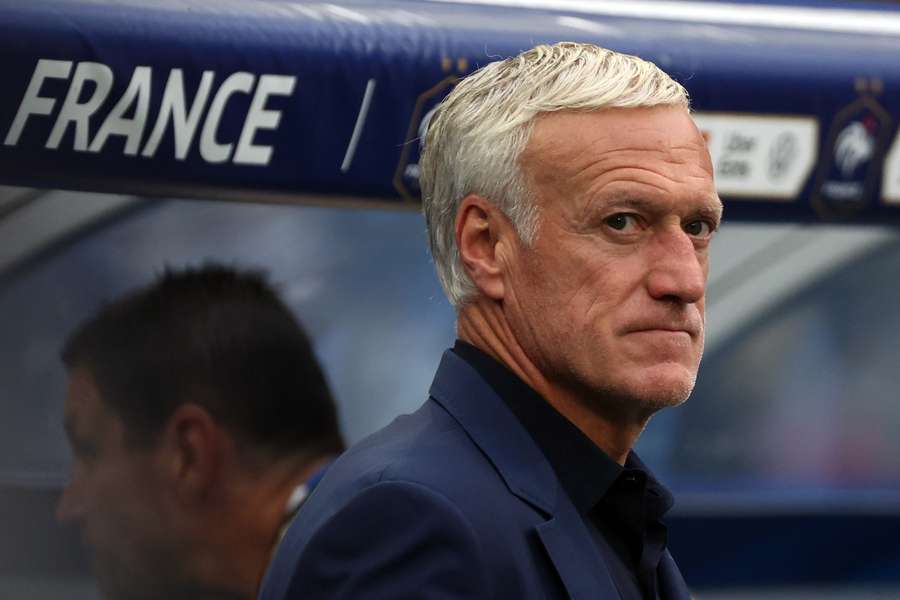 Didier Deschamps tijdens een wedstrijd in juni
