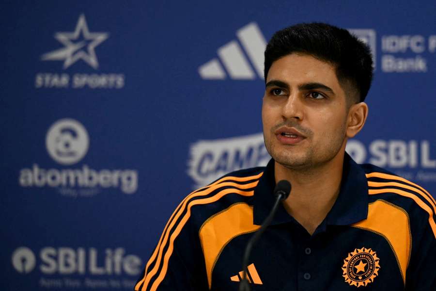 Gill speaks during a press conference for the first time as India captain