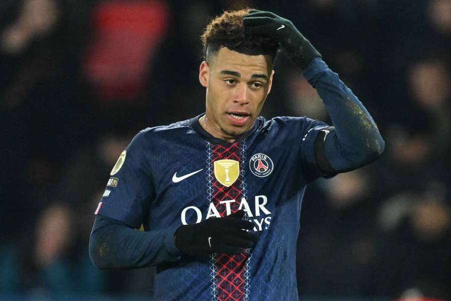 Désiré Doué em ação pelo PSG