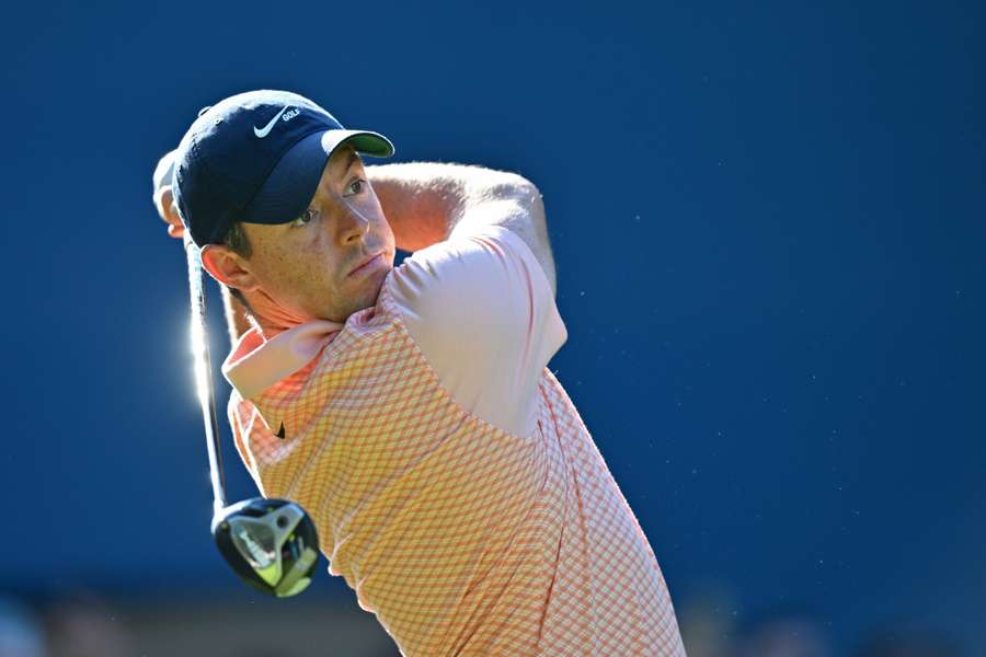 Rory McIlroy watches his drive from the 15th tee on day 2 of the BMW PGA Championship at Wentworth last week.