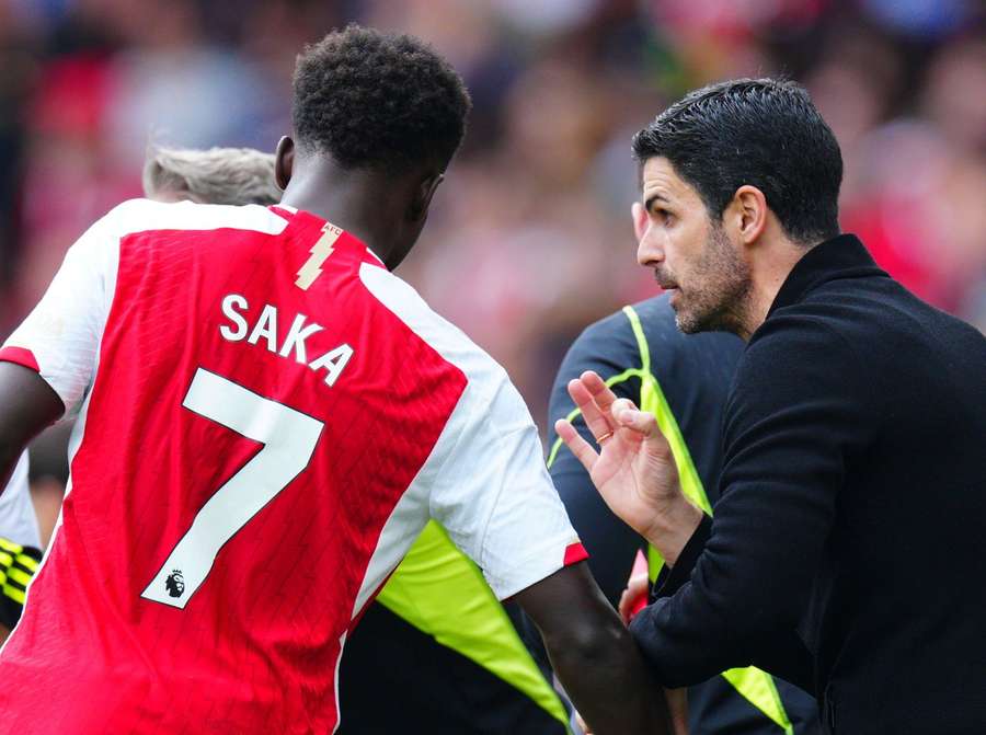 Saka and Arteta