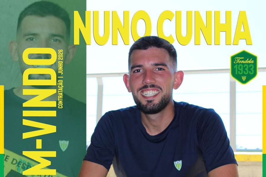 Nuno Cunha é o mais recente reforço do Tondela