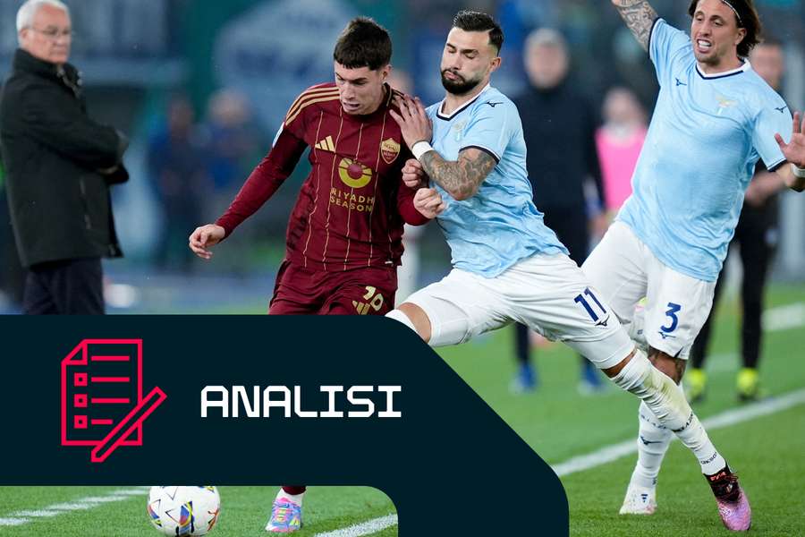 Taty Castellanos e Matias Soulé lottano per il pallone durante l'ultimo derby