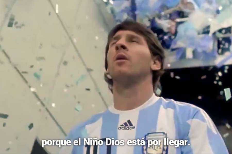 Messi durante el anuncio de la AFA