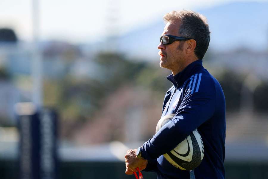 Fabien Galthié à l'entraînement.