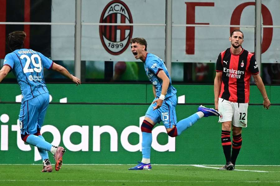 Rodriguez festeggia la rete della vittoria Rodriguez festeggia la rete della vittoria