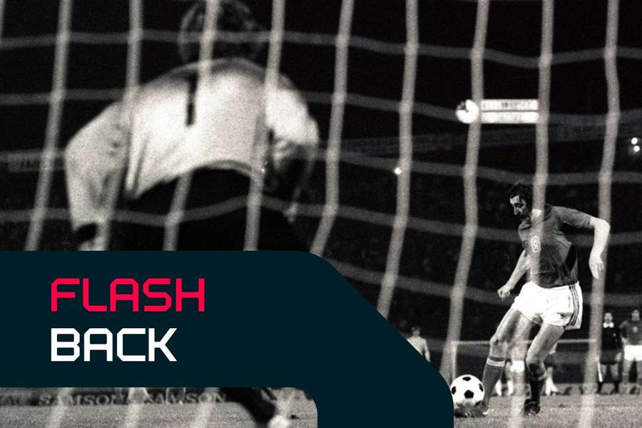 Antonin Panenka scores his famous penalty at Euro 1976
