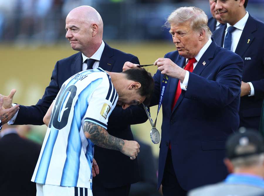 Leo Messi e Donald Trump Leo Messi e Donald Trump