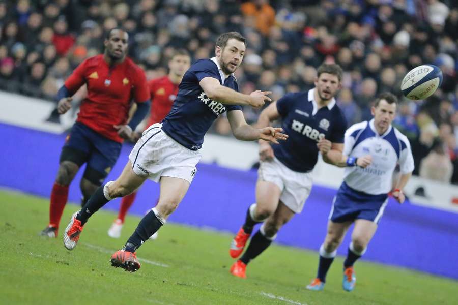 Laidlaw in action for Scotland against France in 2015