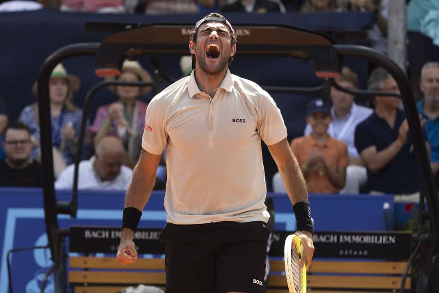 Berrettini na zijn winst op Tsitsipas