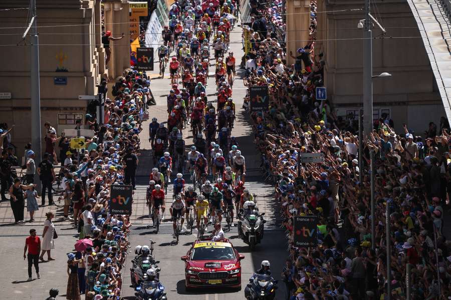Le peloton à Montpellier ce mardi.