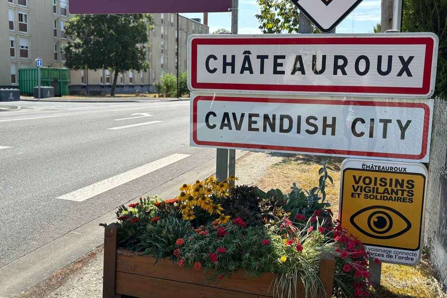 View of the entrance sign to Chateauroux View of the entrance sign to Chateauroux