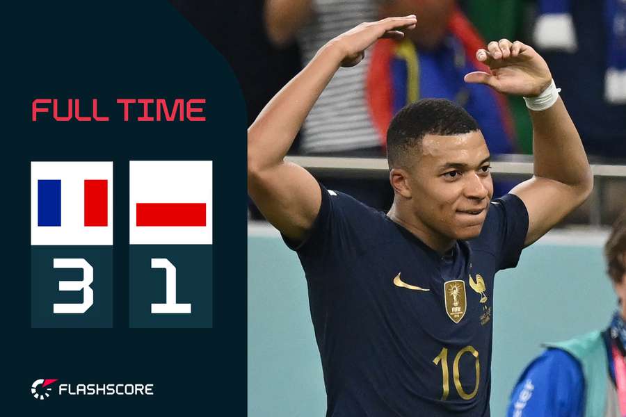 Mbappe scored twice as France breezed past Poland