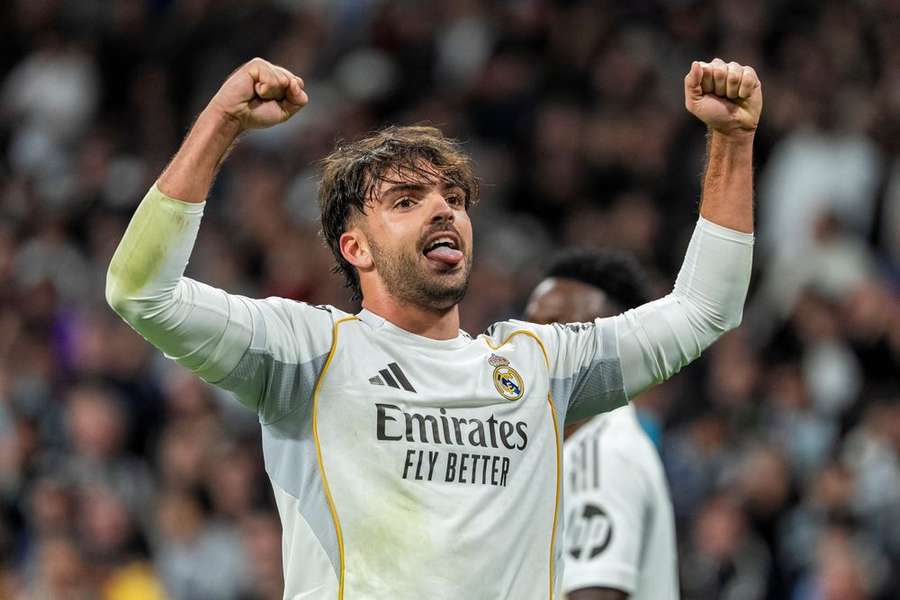 Raul Asencio celebrates