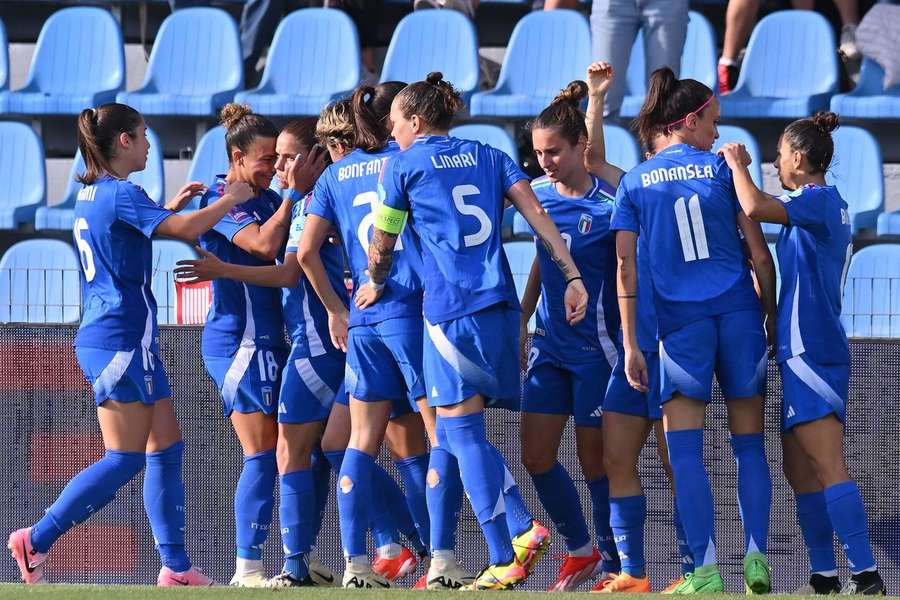 A seleção feminina de Itália