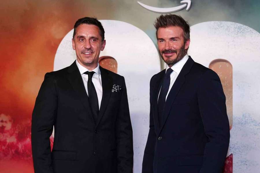David Beckham (r.) und Gary Neville (l.)