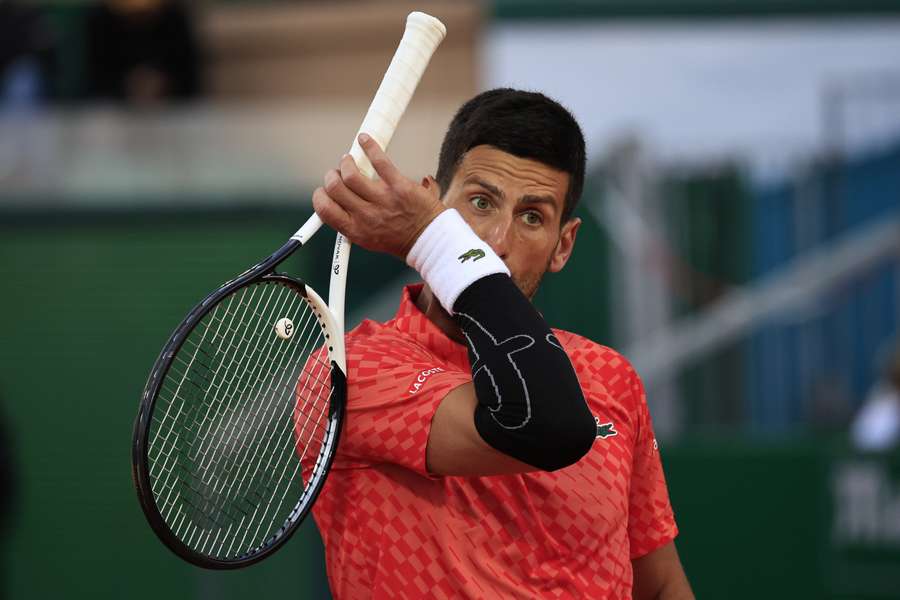 Tennis-Djokovic's elbow not in 'ideal shape' ahead of French Open
