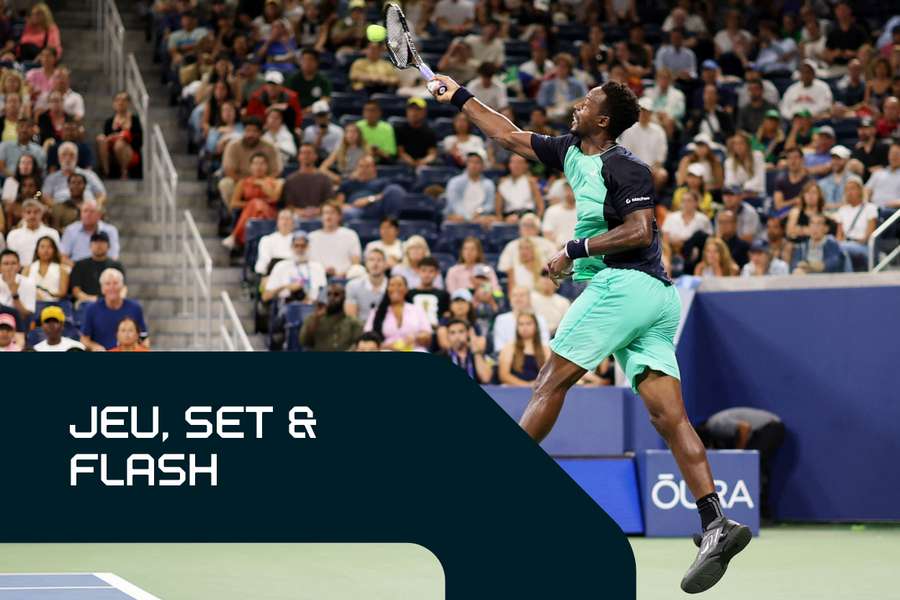 Gaël Monfils, lors du 1er tour de l'US Open. Gaël Monfils, lors du 1er tour de l'US Open.