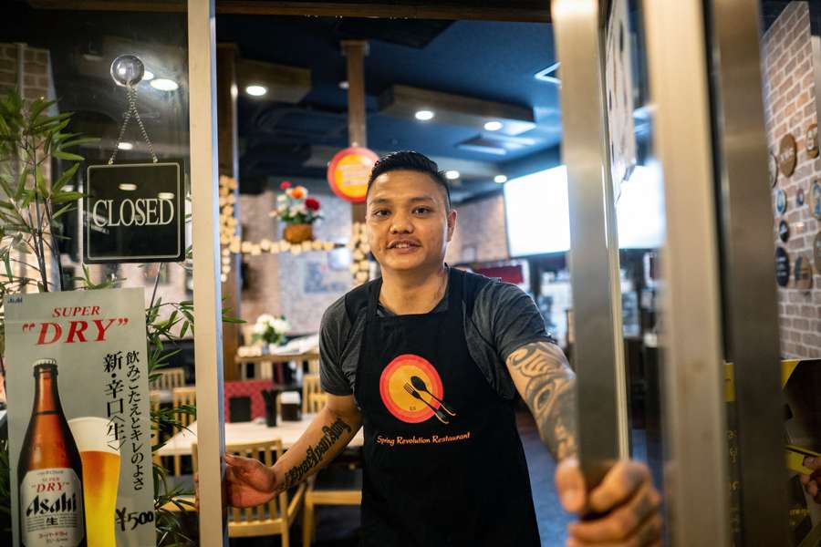 Pyae Lyan Aung now works in a restaurant in Japan Pyae Lyan Aung now works in a restaurant in Japan