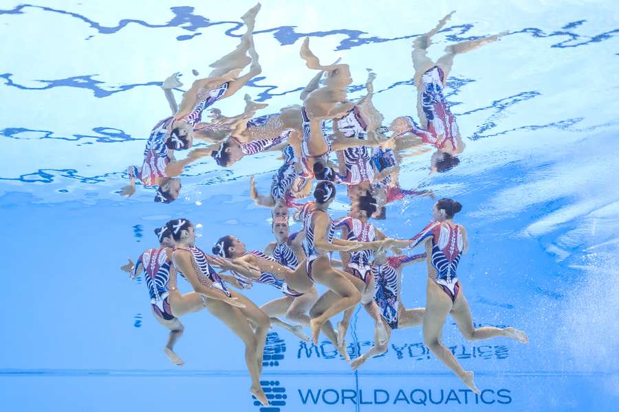 El equipo estadounidense de natación artística