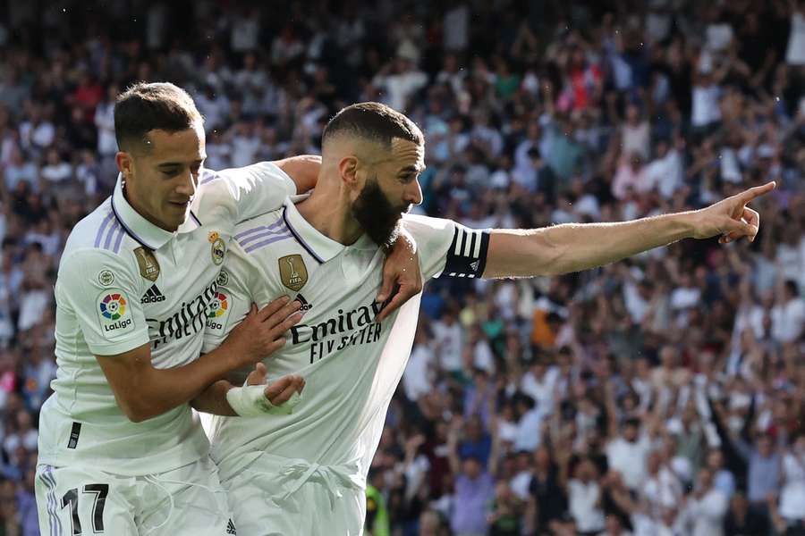Karim Benzema scored a first-half hat-trick for Real