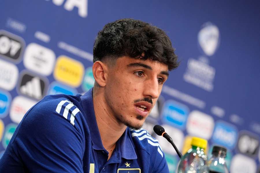 Diego López, en la rueda de prensa previa al choque ante Rumanía