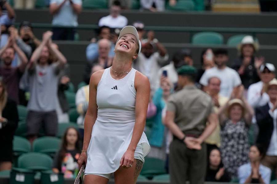 Svitolina was overjoyed after her win