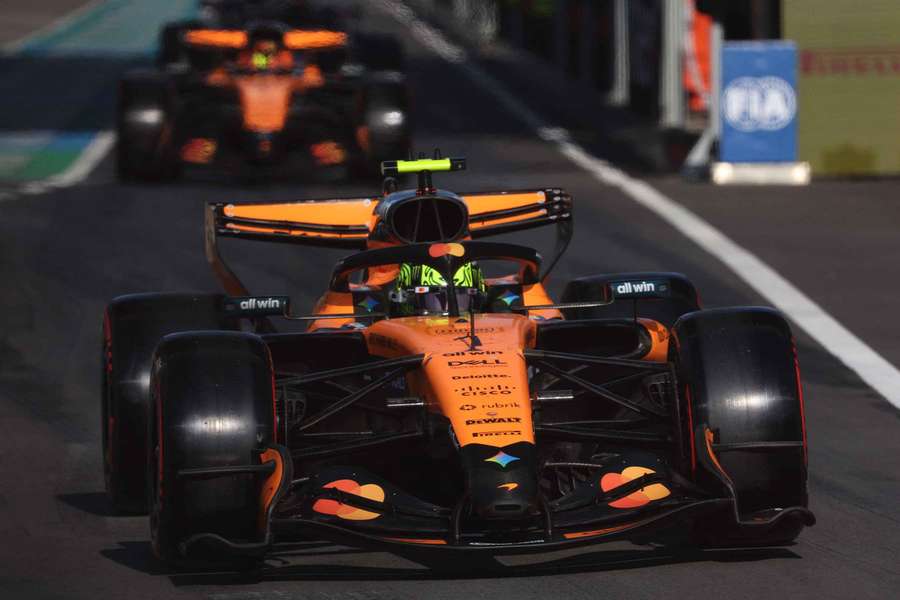 McLaren's Lando Norris in action during qualifying for the Chinese Grand Prix