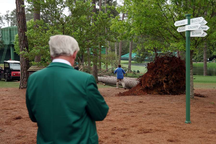 Varios árboles caen cerca de aficionados del Masters de Augusta y siembran el pánico