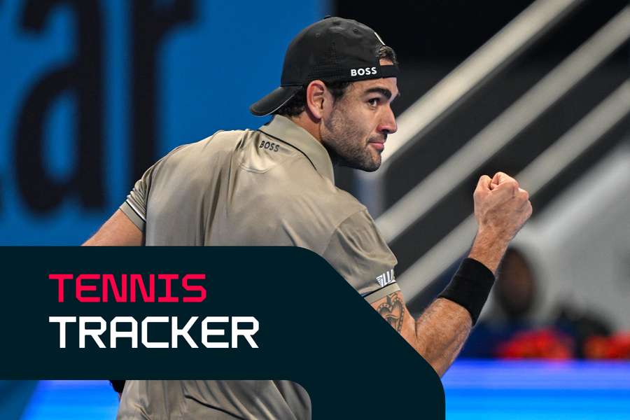 Berrettini celebrates winning point on road to victory