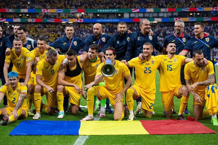 Echipa României după meciul cu Slovacia