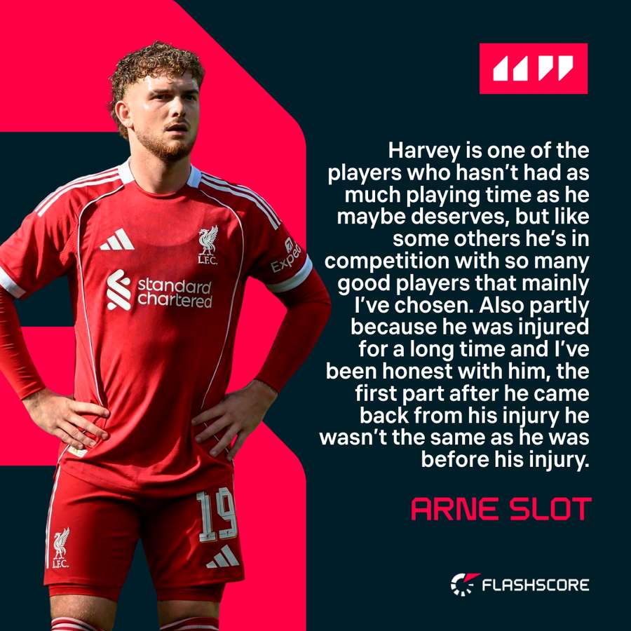 Arne Slot on Harvey Elliott