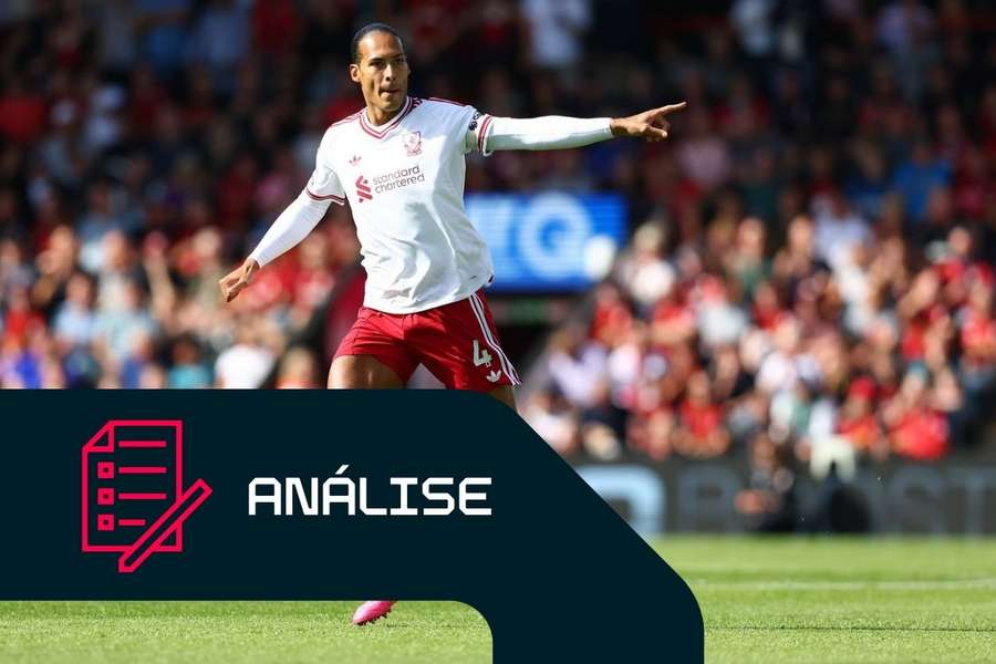 Virgil van Dijk, do Liverpool, em ação frente ao Bournemouth Virgil van Dijk, do Liverpool, em ação frente ao Bournemouth