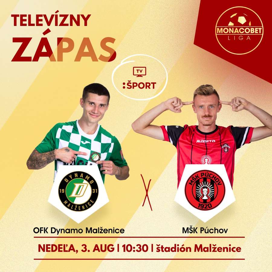 Duel v Malženiciach odvysiela STVR Šport.